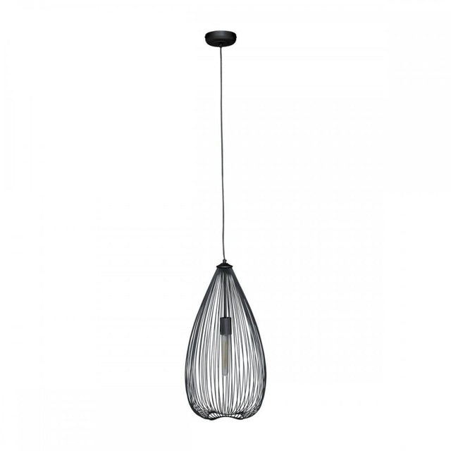 Lavis Teardrop Black Finish Pendant Light