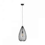 Lavis Teardrop Black Finish Pendant Light