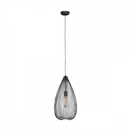 Lavis Teardrop Black Finish Pendant Light