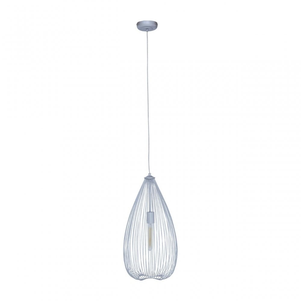 Lavis Teardrop Silver Pendant Light