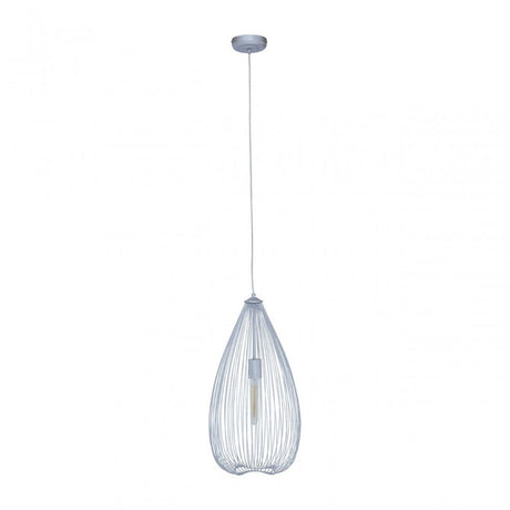 Lavis Teardrop Silver Pendant Light