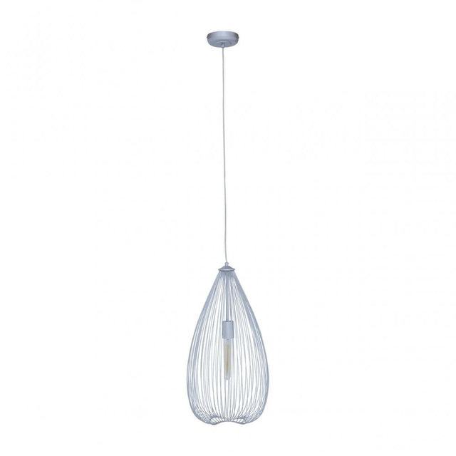 Lavis Teardrop Silver Pendant Light