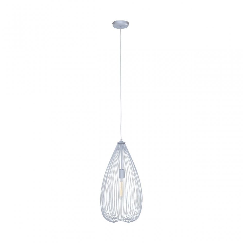Lavis Teardrop Silver Pendant Light
