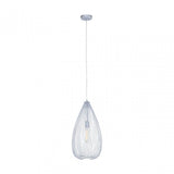 Lavis Teardrop Silver Pendant Light