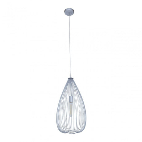 Lavis Teardrop Silver Pendant Light