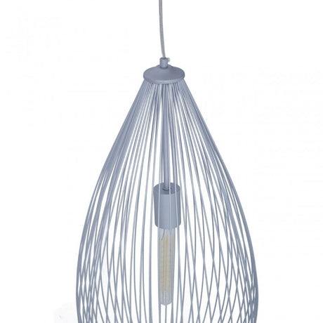 Lavis Teardrop Silver Pendant Light