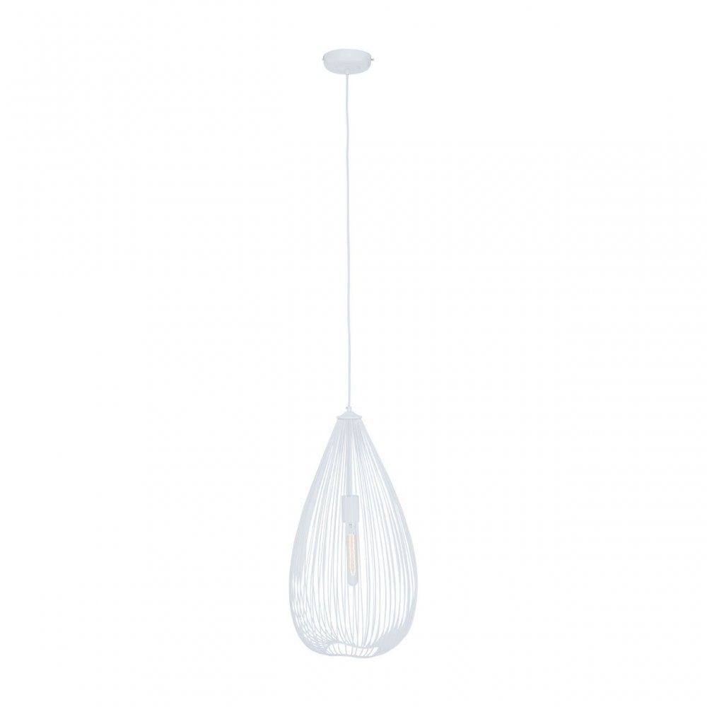Lavis Teardrop White Pendant Light
