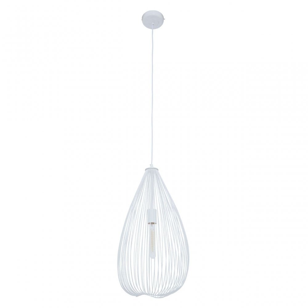 Lavis Teardrop White Pendant Light