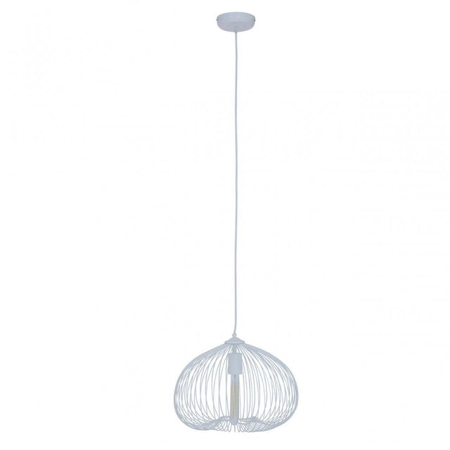 Lavis 1 Bulb White Finish Pendant Light