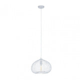 Lavis 1 Bulb White Finish Pendant Light