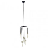 Lagona 6 Bulb Black Pendant Light