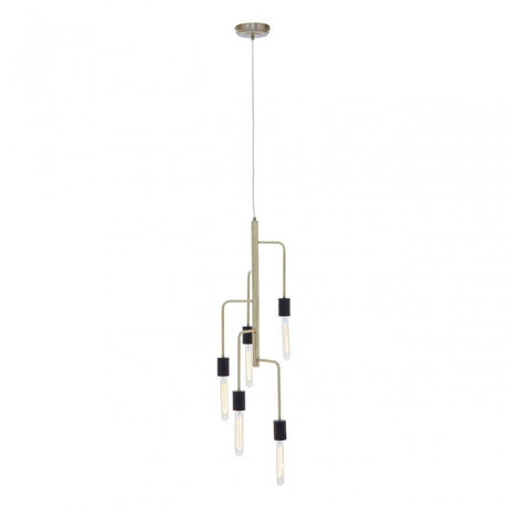 Lagona 5 Bulb Antique Brass Pendant Light