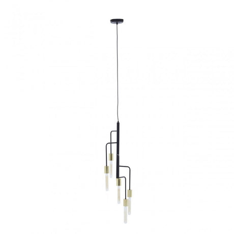 Lagona 5 Bulb Gold And Black Pendant Light