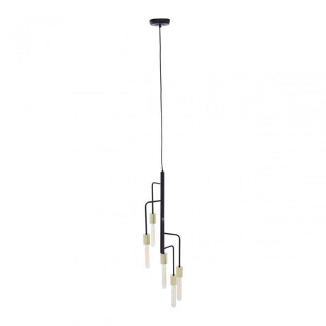 Lagona 5 Bulb Gold And Black Pendant Light