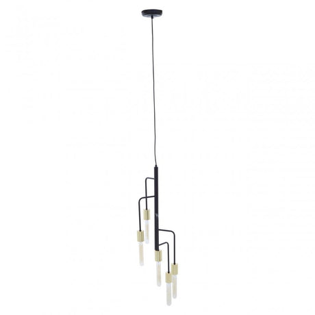 Lagona 5 Bulb Gold And Black Pendant Light