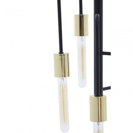 Lagona 5 Bulb Gold And Black Pendant Light