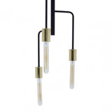 Lagona 3 Bulb Gold And Black Pendant Light