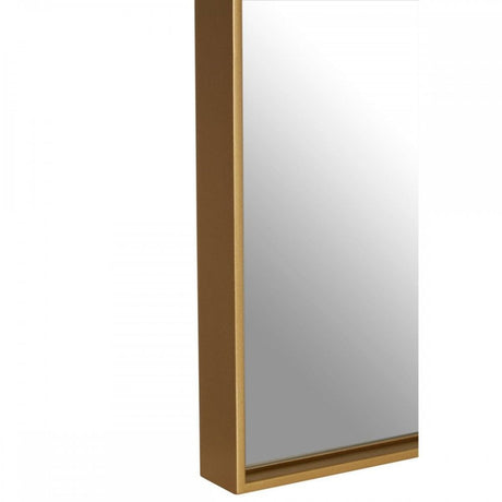 Ando Small Square Gold Finish Wall Mirror