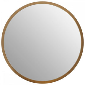 Medium Round Wall Mirror With Gold Frame