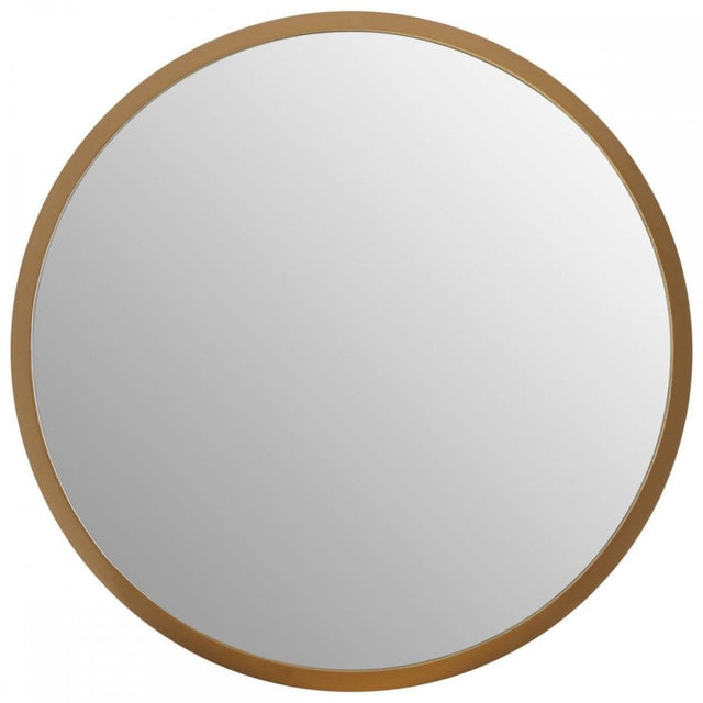Medium Round Wall Mirror With Gold Frame