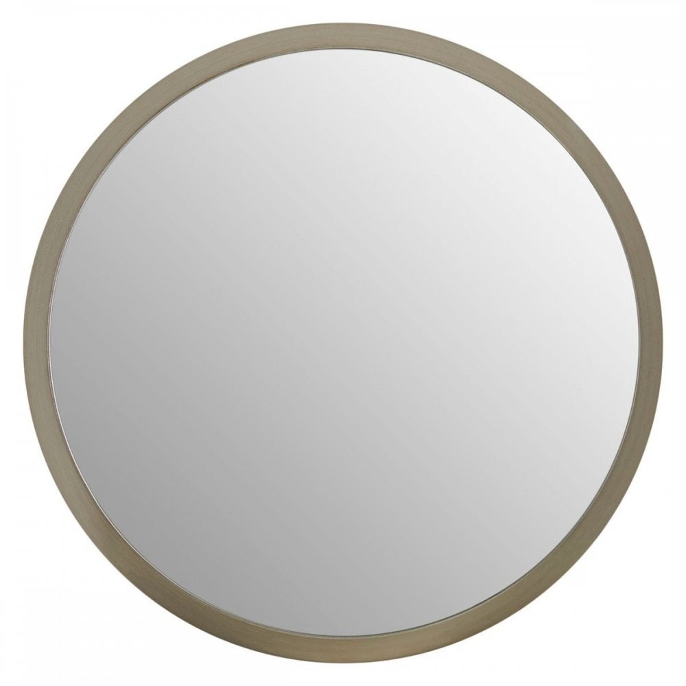 Small Round Wall Mirror With Silver Frame