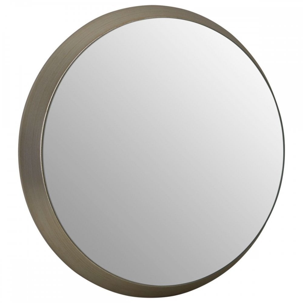 Small Round Wall Mirror With Silver Frame
