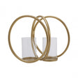 Aura Medium Gold Double Candle Holder
