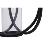 Aura Matte Black Medium Candle Holder