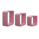 Pink Mdf Wall Cubes - Set Of 3