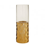 Martele Small Pillar Gold Candle Holder