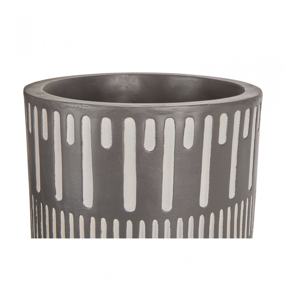 Darnell Large Black And White Finish Planter