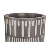 Darnell Large Black And White Finish Planter