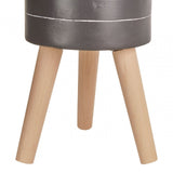 Darnell Small Black And White Finish Planter