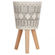 Darnell White And Black Planter