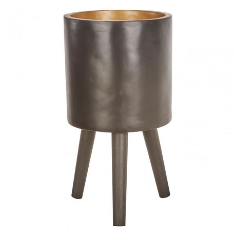Darnell Small Black Finish Planter