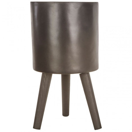 Darnell Small Black Finish Planter