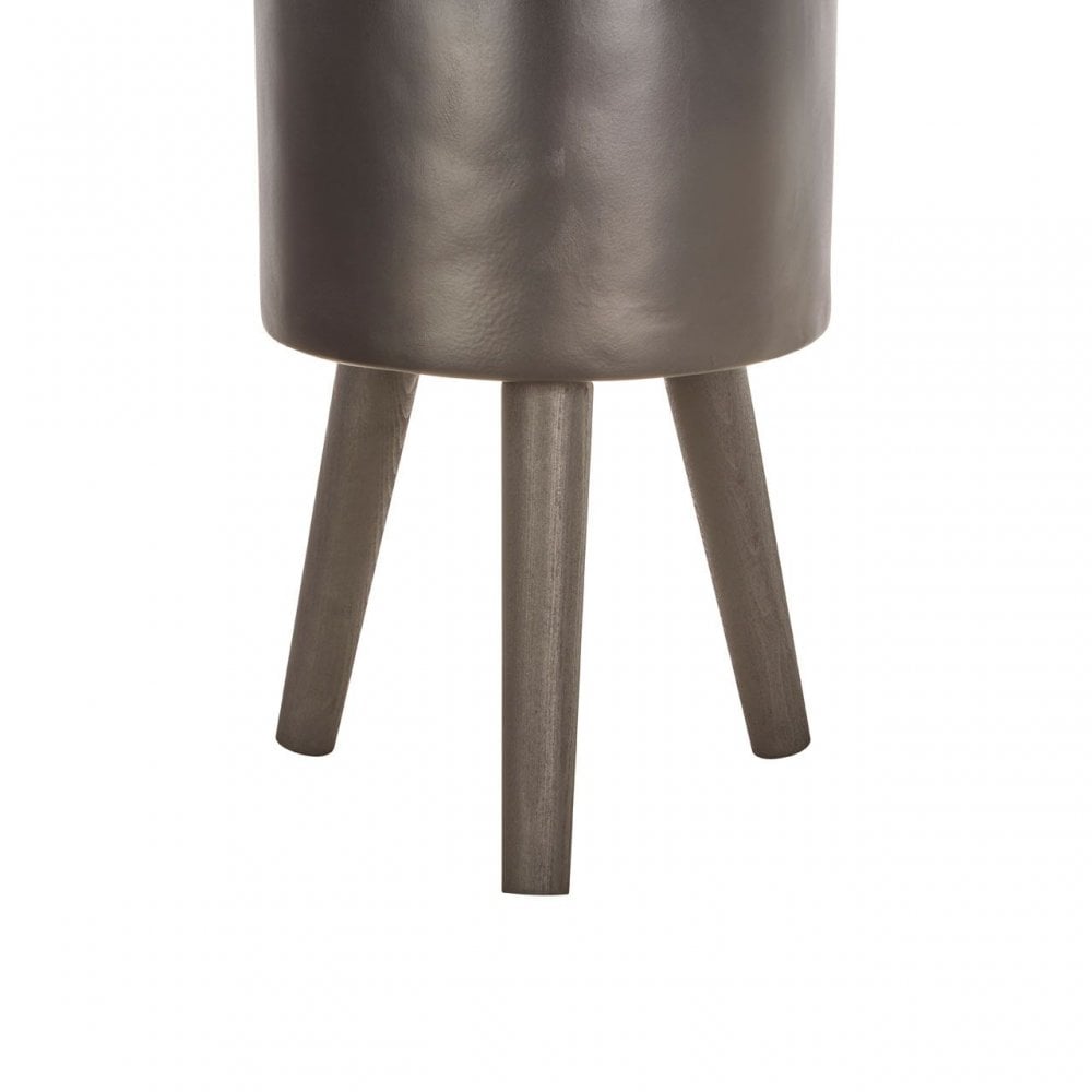 Darnell Small Black Finish Planter