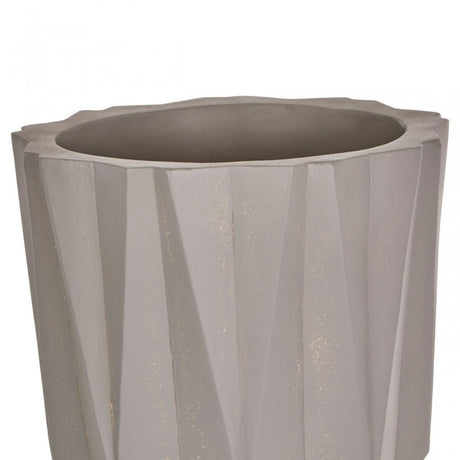 Darnell Large Grey Multifaceted Planter