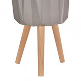 Darnell Large Grey Multifaceted Planter