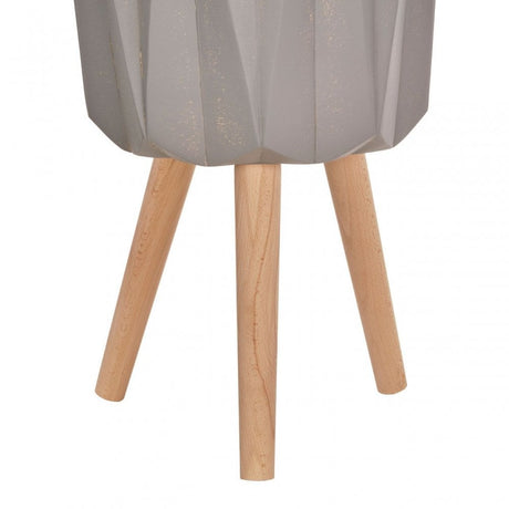 Darnell Large Grey Multifaceted Planter