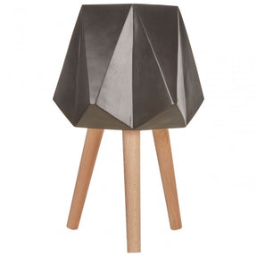 Darnell Black Multifaceted Planter - 62Cm