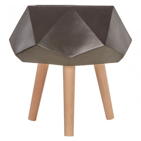 Darnell Blackmultifaceted Planter - 22Cm