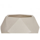 Darnell White Multifaceted Planter - 22Cm