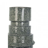 Kaga Grey Speckled Earthenware Vase