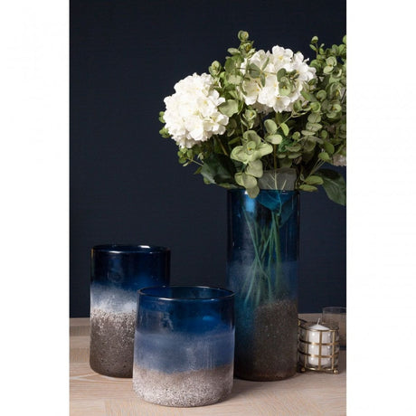 Chiara Large Blue Sand Effect Vase