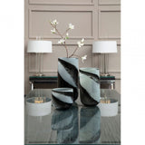Carra Large Grey / Black Brushstroke Vase