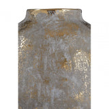 Orvena Small Grey Gold Finish Ceramic Vase