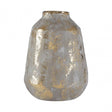 Orvena Grey And Gold Ceramic Vase