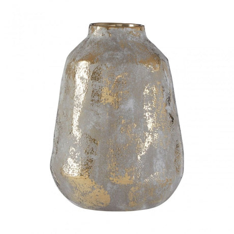 Orvena Grey And Gold Ceramic Vase