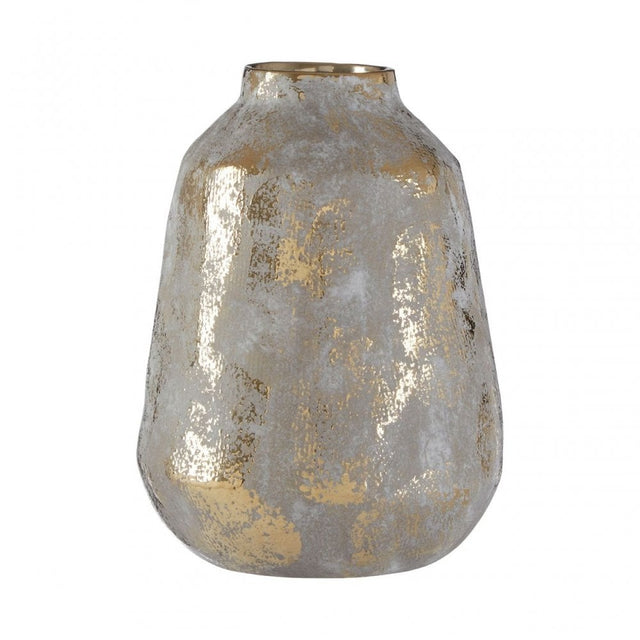 Orvena Grey And Gold Ceramic Vase